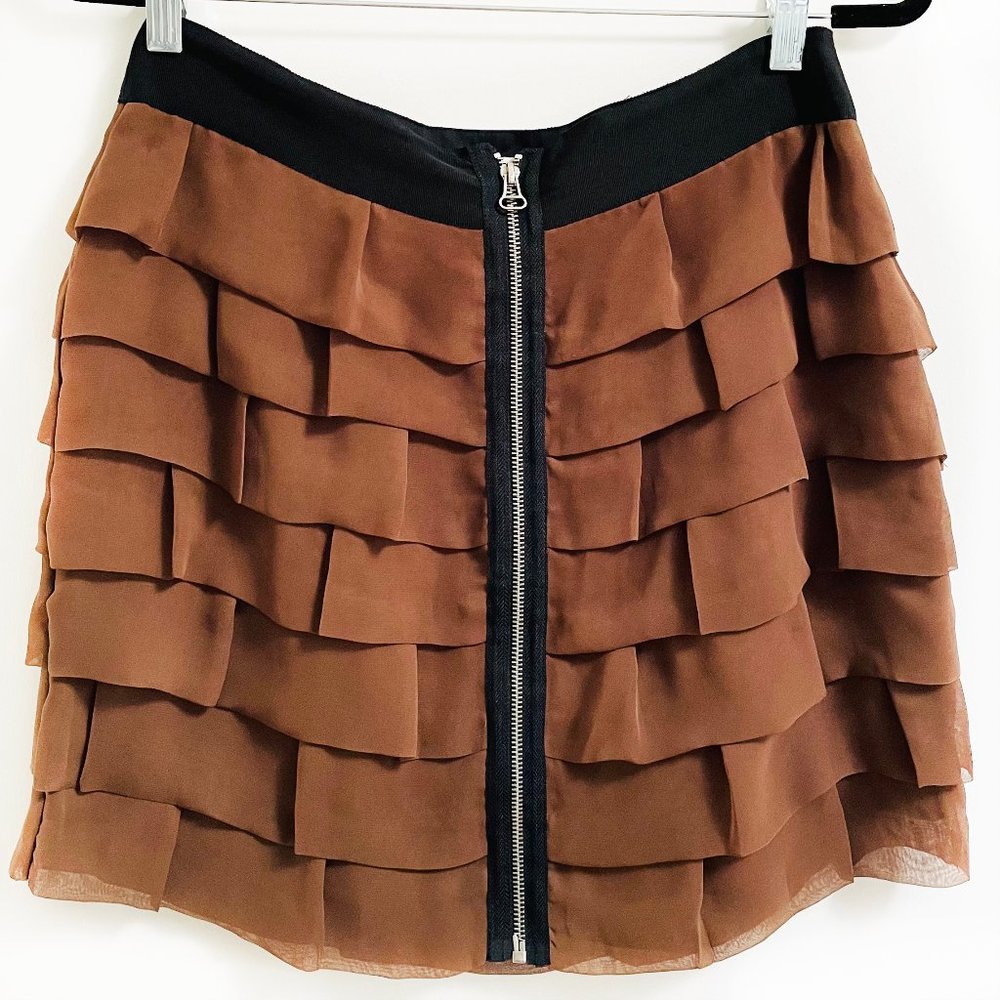 Ruffle Mini Zipper Skirt - Bedo
